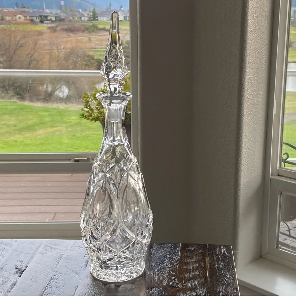 Large vintage crystal decanter